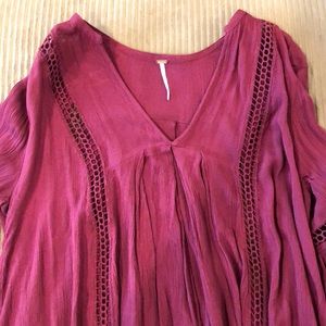 Maroon free people tunic top dress